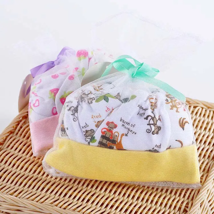 Set di guanti per cappello in cotone per neonato