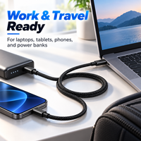 Câble de charge rapide RAVIAD USB-A Type-C 1M (lot de 3) avec gaine tressée en nylon pour iPhone 17/16/15 Pro Max et S25/S24 Pad Pro