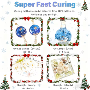 Crystal Clear <b>UV</b> <b>Resin</b> Hard Low Odor High-viscosity Ultraviolet Epoxy <b>Resin</b> Craft Jewelry Making Handicrafts Construction - Product Image 6