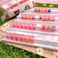 Jeu de Mahjong Américain de Luxe Personnalisé Rose Nacré, Tuiles de Mahjong en Résine avec Motifs Joker Illustrés Style Pop Art Rétro et Motifs Cœur pour le Jeu