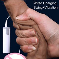 Dildo Vibrador Recargable con Control Remoto, Súper Realista, de Silicona, Impermeable, Pene Artificial Masculino, Juguetes Sexuales, Huevo Grande