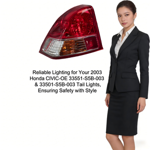 33501-S5B-003 Unité de feu arrière droit pour Honda <span class=keywords><strong>Civic</strong></span> <span class=keywords><strong>Sedan</strong></span> <span class=keywords><strong>2003</strong></span> , assemblage de feu combiné arrière, ajustement OEM - Product Image 1