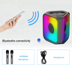 <span class=keywords><strong>Altavoz</strong></span> Bluetooth Portátil JBK-1406 JBK-1406M, Reproductor de Audio Inalámbrico de 15W+5W, Radio para el Hogar, Karaoke Portátil para Exteriores - Product Image 5