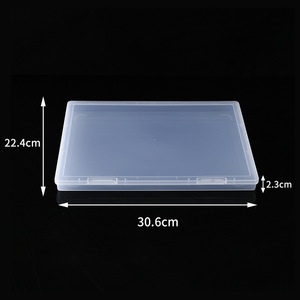 Caja transparente para documentos A4, organizador rectangular de plástico PP para oficina, estuche de almacenamiento cubierto para archivos, recibos, comprobantes, 220g - Product Image 2