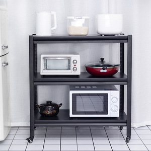 Sou Mi Ka Storage Rack 3 Tier Metal With Wheels For Kitchen Living Room Bedroom Bathroom - Product Image 2