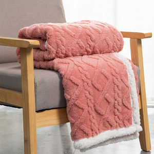 مخصص لينة رمي دافئ لينة رمي بطانية اضافية الفانيلا صوف رمي سميكة رقيق بالإضافة إلى بطانية صوف عكسها - Product Image 1