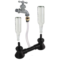 Lave-bouteilles double tête pour vin et bière, équipement de nettoyage pour brassage maison, avec robinet de cuisine, outils de bar