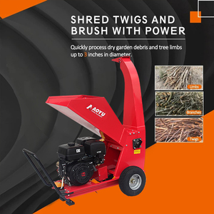 Trituradora de Madera Forestal Portátil con Arranque Eléctrico, Motor de Gasolina OHV de 4 Tiempos y 420 cc, 15 HP, Duradera, con Rodamientos - Product Image 5