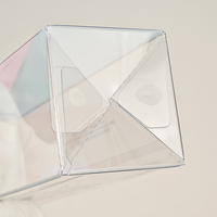 Boîte en plastique transparente personnalisée avec fermeture automatique, en PVC, PET, PP, pour emballage cosmétique