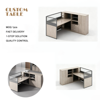 Meubles de bureau robustes et durables, bureau modulaire, bureau de finance, bureau simple et moderne, poste de travail pour 4 personnes