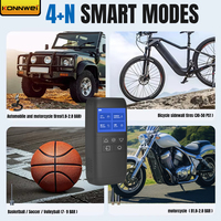 Nouveauté - Gonfleur de pneus de voiture numérique KONNWEI SA500 avec écran numérique, matériau ABS, batterie 12000 mAh, lumière d'urgence et design portable