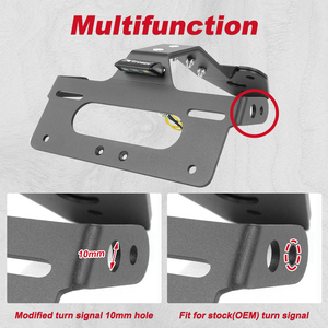 Waximoto Fit pour Triumph <span class=keywords><strong>Tiger</strong></span> <span class=keywords><strong>660</strong></span> <span class=keywords><strong>Sport</strong></span> Aftermarket Numéro en aluminium Support de plaque d'immatriculation Support Fender Eliminator Tail Tidy - Product Image 3