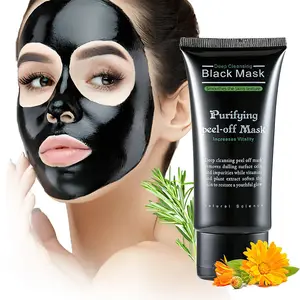 Private Label Organic Hydrate Moisturizing Acne Beauty Mud Charcoal Peel Off Functional Facial Mask For Blackhead Remover