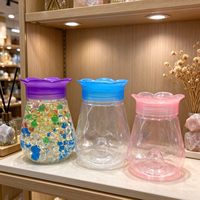 Bouteille de parfum en plastique transparente Flower Hollow Cap, pot de perles aromatiques en cristal, désodorisant pour salle de bain, conteneur de parfum pour la maison