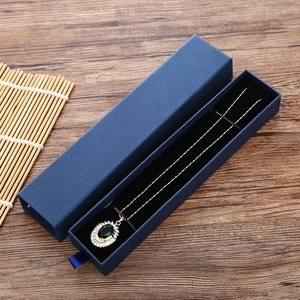 Drawer Style Luxury Jewelry <b>Box</b> Custom logo Rigid Simple Style Slider Jewelry <b>Box</b> <b>Small</b> Paper <b>Gift</b> <b>Box</b> with Velvet Sponge Lining - Product Image 4