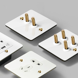 LangYeao 4mm Ultra İnce Beyaz Paslanmaz Çelik Yüzey Montajlı Geçiş Anahtarı 1/2/<span class=keywords><strong>3</strong></span>/4'lü 2 Yollu, Ev ve Otel İçin Pirinç Geçiş Düğmesi - Product Image 5