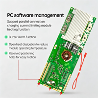 JBD UP16S015 16S 100A LiFePO4 Pil Yönetim Sistemi BT CAN RS485 UART Buzzer Ön-şarj SOC Enerji Depolama Güneş Enerjisi Sistemleri için