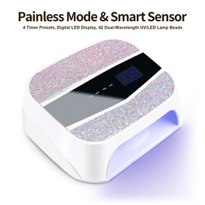 Lampe de séchage pour ongles à strass haute puissance, double source de lumière UV LED, séchoir à vernis gel, vente en gros pour salons - Product Image 1