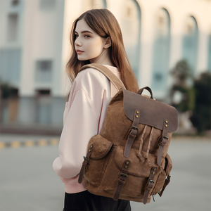 G Favor Vintage <span class=keywords><strong>Sac</strong></span> à <span class=keywords><strong>dos</strong></span> en <span class=keywords><strong>toile</strong></span> imperméable à l'eau Grande impression en <span class=keywords><strong>cuir</strong></span> Style <span class=keywords><strong>Sac</strong></span> à <span class=keywords><strong>dos</strong></span> pour ordinateur portable Sacs à <span class=keywords><strong>dos</strong></span> pour hommes avec cordon de serrage - Product Image 2