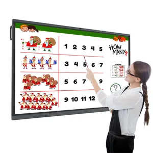 55 65 Inch 4K Multimedia All In 1 Pc Touch Screen Mobile Smart Board 75 85 Inch Interactive Whiteboard