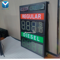 Panneau LED numérique 24 pouces pour prix du carburant, 7 segments, avec télécommande RF, pour Diesel et Essence