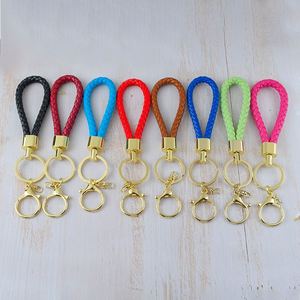 Braided Rope <b>Leather</b> Keyring Multicolor <b>Leather</b> Car <b>Keychain</b> Creative Handmade Child Pendant Jewelry for Women Car Bicycles - Product Image 4
