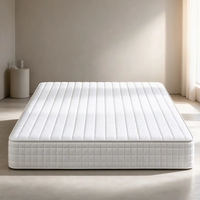 Matelas à ressorts ensachés individuels blancs à fermeté moyenne