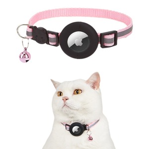 Collier réfléchissant pour chat avec AirTag, boucle de sécurité et support GPS AirTag pour animaux de compagnie, collier de <span class=keywords><strong>suivi</strong></span> réglable pour chien et chiot, personnalisable - Product Image 3