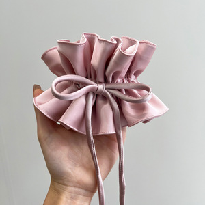 Wholesale French <b>Bow</b> Headband Solid Color Satin Fabric Large Hair Scrunches Latest Fashion Ribbon <b>Bow</b> Hair Bands - Product Image 4