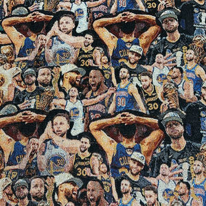 Tapisserie en tissu jacquard à motif de joueur de <span class=keywords><strong>basket</strong></span>-ball, design personnalisé, pour vêtements, sacs, canapé et housse de chaise - Product Image 2