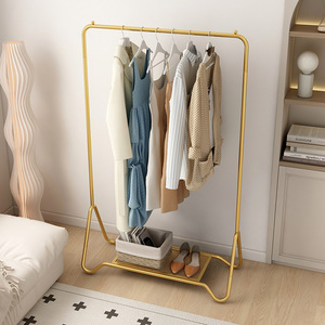 Clothes Rack Floor Standing Stainless Steel Rectangle Dress Hanger Living Room Storage Drying Indoor Use - Product Image 2