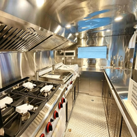 Remorque de restauration en fibre de verre sur mesure 13,12 pieds, cuisine mobile remorquable pour festivals en plein air, avec réfrigérateur pour confiseries, snacks et aliments