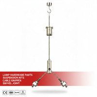 Kit de suspension en laiton et acier OEM le plus vendu pour éclairage LED, crochet à pression, charge maximale 120 kg, personnalisable, marques mondiales de confiance, garantie 2 ans