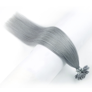 ผมต่อแบบ U-Tip เคราติน ยี่ห้อ KSWIGS ผมแท้บราซิล เกรดพรีเมียม สีเทาเงิน คุณภาพสูง เนื้อผมนุ่มสลวย แบบ Double Drawn ยาว - Product Image 2