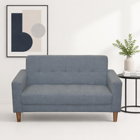 Günstiges Klassisches Zweisitzer-Leinensofa Komfortables Wohnzimmermöbel