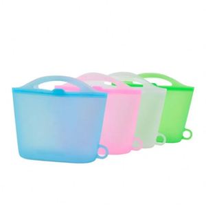 Extra Large Reusable Fresh clear Ziplock Silicone Freezer Bag Food <b>Storage</b> & and Container for Efficient Food Packaging Camping - Product Image 2