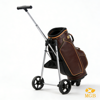 Sac de golf personnalisé avec fermeture éclair étanche, sac de golf professionnel premium en PU avec cadre externe et roulettes
