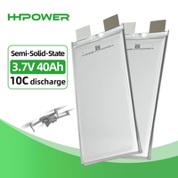Batterie à semi-conducteurs HHPOWER 3.7V 40Ah 327Wh/kg Haute Densité Énergétique Décharge Élevée 10C Cellule Pouch 40000mAh pour Drone UAV VTOL