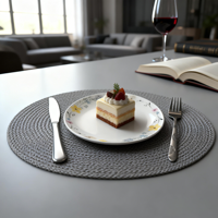 Sets de table ronds haut de gamme, sets de table tissés, sets de table lavables, sets de table tressés pour table à manger, résistants à la chaleur, antidérapants, sets de table circulaires