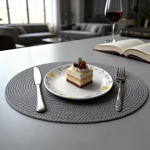 Sets de table ronds haut de gamme, sets de table tissés, sets de table lavables, sets de table tressés pour table à manger, résistants à la chaleur, antidérapants, sets de table circulaires - Product Image 2