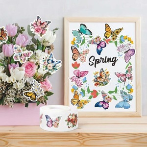 Etiquetas Adhesivas Personalizadas con Mariposas Coloridas para Recompensas, Decoración de Botellas de Cosméticos y Perfumes - Product Image 3