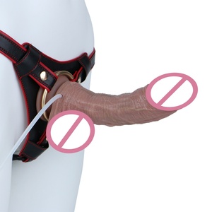 S8050-ZS Dual-Layer Squirting <b>Dildo</b> With Adjustable <b>Dildo</b> Cushion Suction Cup Harness Strapon Ejaculating Anal Plug Sex Toys - Product Image 2