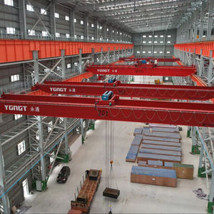 Grúa aérea de doble viga de 20 toneladas para planta de fabricación 25m de elevación máxima - Product Image 1