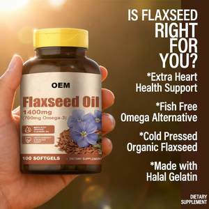 ओम ठंडा दबाया हुआ फ्लेक्सीसीड तेल नरम कैप्सूल निजी लेबल लिनोलेनिक एसिड सॉफ्टजेल विटामिन वयस्क 2-4 ग्राम पूरक का उपयोग करते हैं - Product Image 2