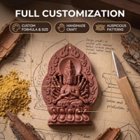 Collier pendentif Guanyin à mille mains parfumé aux herbes fait main, amulette de protection du zodiaque, bijoux spirituels de style chinois