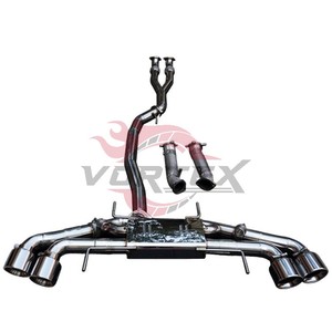 Système d'échappement complet Vortex SS304 pour Nissan GTR R35 avec tuyau en Y, collecteurs, kit silencieux de performance Valvetronic pour la course - Product Image 1