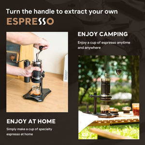 Machine à expresso portable 12 bars, cafetière manuelle en acier inoxydable, pour voyage en extérieur, 3 en 1, compatible capsules et <span class=keywords><strong>dosettes</strong></span> - Product Image 4