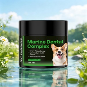 Poudre dentaire marine complexe pour chats et chiens, ingrédients doux, poids net de 100 g, utilisation à long terme sans brossage complexe - Product Image 5