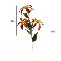 Großhandel künstliche herrliche Flamme Lily Gloriosa Superba Seiden blumen Hochzeit und Weihnachts dekoration zum Valentinstag