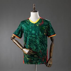 Maillots de football domicile <span class=keywords><strong>Cameroun</strong></span> 2026 S-XXL Équipe nationale Adulte Respirant Personnalisable Vente en gros - Product Image 1